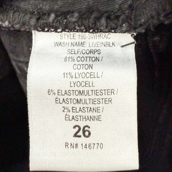 Re/Done Originals Button Fly High Rise Fray Hem Jeans Black Womens Size 26 - Picture 7 of 7